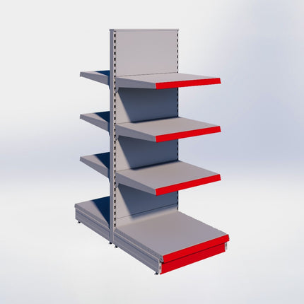 Middenstelling - H180 x B66,5 x D67 cm - 4 niveaus - Grijs