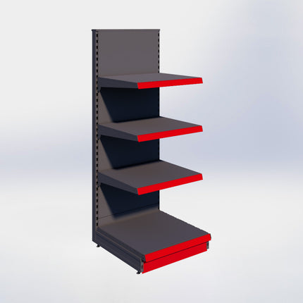 Kopstelling - H180 x B66,5 x D67 cm - 4 niveaus - Antraciet