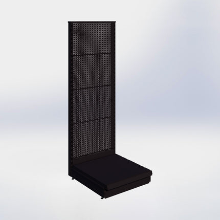 Kopstelling perforatie - H180 x B66,5 x D67 cm - 1 niveau - Zwart