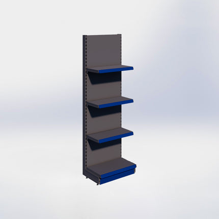 Wandstelling - H215 x B66,5 x D37 cm - 4 niveaus - Antraciet
