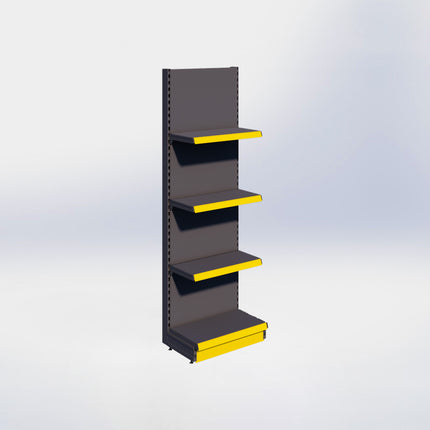 Wandstelling - H215 x B66,5 x D37 cm - 4 niveaus - Antraciet