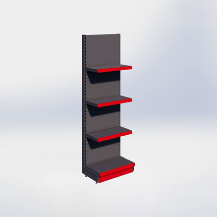 Wandstelling - H215 x B66,5 x D37 cm - 4 niveaus - Antraciet