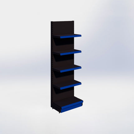 Wandstelling - H215 x B66,5 x D37 cm - 5 niveaus - Zwart