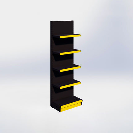 Wandstelling - H215 x B66,5 x D37 cm - 5 niveaus - Zwart