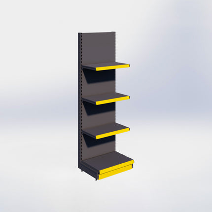 Wandstelling - H215 x B66,5 x D47 cm - 4 niveaus - Antraciet