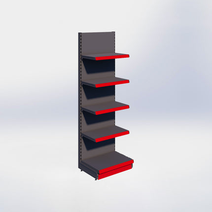 Wandstelling - H215 x B66,5 x D47 cm - 5 niveaus - Antraciet