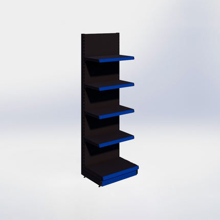 Wandstelling - H215 x B66,5 x D47 cm - 5 niveaus - Zwart