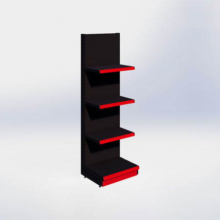 Wandstelling - H215 x B66,5 x D47 cm - 4 niveaus – Zwart