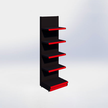 Wandstelling - H215 x B66,5 x D47 cm - 5 niveaus - Zwart