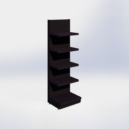 Wandstelling - H215 x B66,5 x D47 cm - 5 niveaus - Zwart