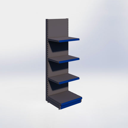 Wandstelling - H215 x B66,5 x D57 cm - 4 niveaus - Antraciet