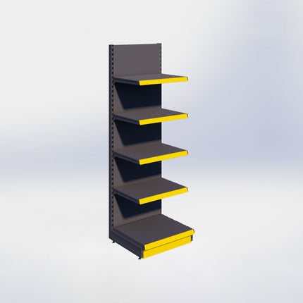 Wandstelling - H215 x B66,5 x D57 cm - 5 niveaus - Antraciet