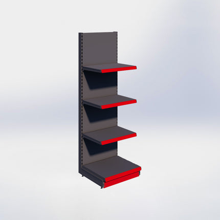 Wandstelling - H215 x B66,5 x D57 cm - 4 niveaus - Antraciet