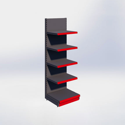 Wandstelling - H215 x B66,5 x D57 cm - 5 niveaus - Antraciet