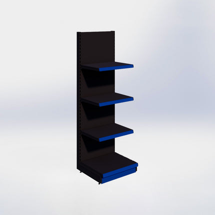 Wandstelling - H215 x B66,5 x D57 cm - 4 niveaus – Zwart