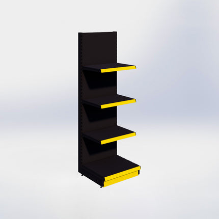 Wandstelling - H215 x B66,5 x D57 cm - 4 niveaus – Zwart