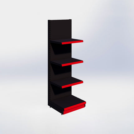 Wandstelling - H215 x B66,5 x D57 cm - 4 niveaus – Zwart