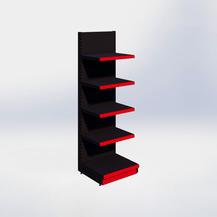 Wandstelling - H215 x B66,5 x D57 cm - 5 niveaus - Zwart