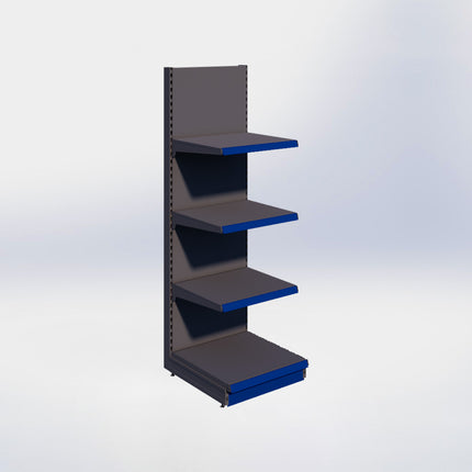 Wandstelling - H215 x B66,5 x D67 cm - 4 niveaus - Antraciet