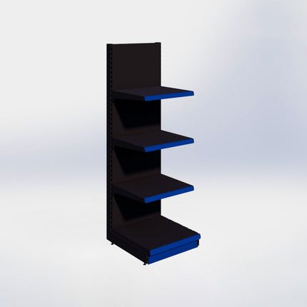 Wandstelling - H215 x B66,5 x D67 cm - 4 niveaus – Zwart