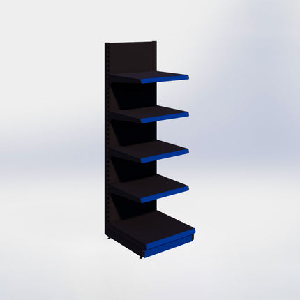 Wandstelling - H215 x B66,5 x D67 cm - 5 niveaus - Zwart