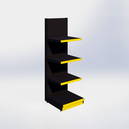 Wandstelling - H215 x B66,5 x D67 cm - 4 niveaus – Zwart