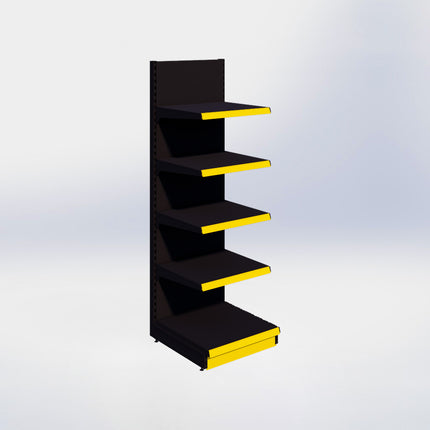 Wandstelling - H215 x B66,5 x D67 cm - 5 niveaus - Zwart