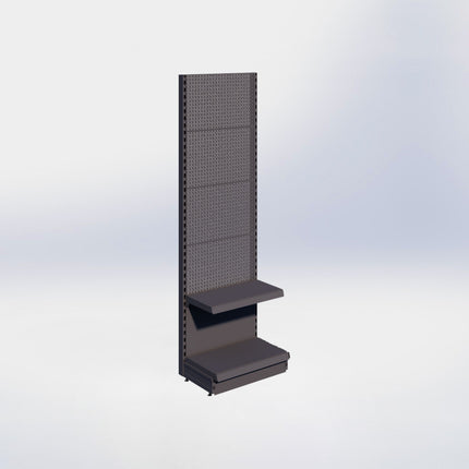 Wandstelling perforatie - H215 x B66,5 x D37 cm - 2 niveaus - Antraciet