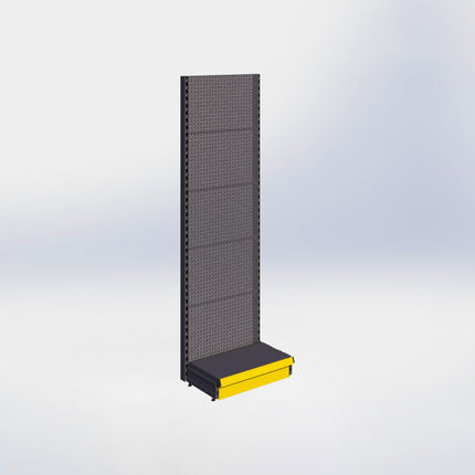 Wandstelling perforatie - H215 x B66,5 x D37 cm - 1 niveau - Antraciet
