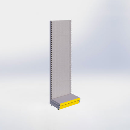 Wandstelling perforatie - H215 x B66,5 x D37 cm - 1 niveau - Grijs