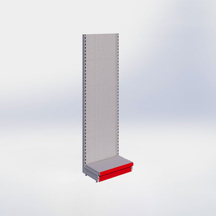 Wandstelling perforatie - H215 x B66,5 x D37 cm - 1 niveau - Grijs