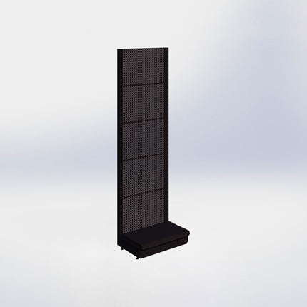 Wandstelling perforatie - H215 x B66,5 x D37 cm - 1 niveau - Zwart