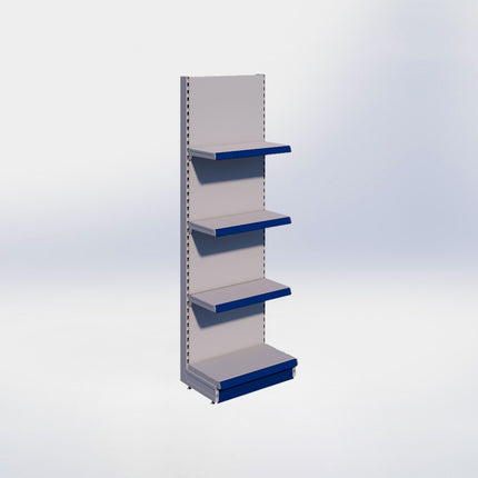 Wandstelling - H215 x B66,5 x D37 cm - 4 niveaus - Grijs