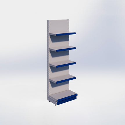 Wandstelling - H215 x B66,5 x D37 cm - 5 niveaus - Grijs