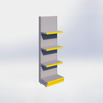 Wandstelling - H215 x B66,5 x D37 cm - 4 niveaus - Grijs