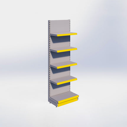 Wandstelling - H215 x B66,5 x D37 cm - 5 niveaus - Grijs