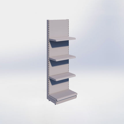 Wandstelling - H215 x B66,5 x D37 cm - 4 niveaus - Grijs