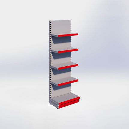 Wandstelling - H215 x B66,5 x D37 cm - 5 niveaus - Grijs