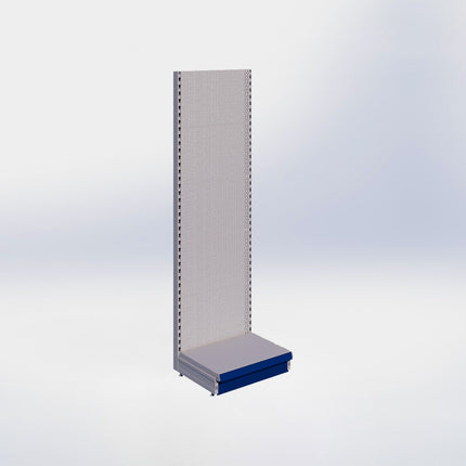 Wandstelling perforatie - H215 x B66,5 x D47 cm - 1 niveau - Grijs