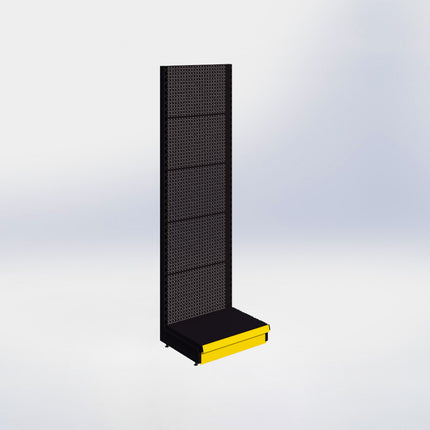 Wandstelling perforatie - H215 x B66,5 x D47 cm - 1 niveau – Zwart