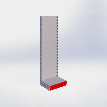 Wandstelling perforatie - H215 x B66,5 x D47 cm - 1 niveau - Grijs