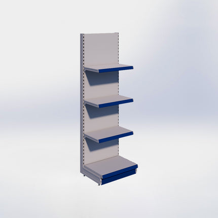 Wandstelling - H215 x B66,5 x D47 cm - 4 niveaus - Grijs