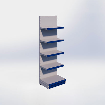 Wandstelling - H215 x B66,5 x D47 cm - 5 niveaus - Grijs