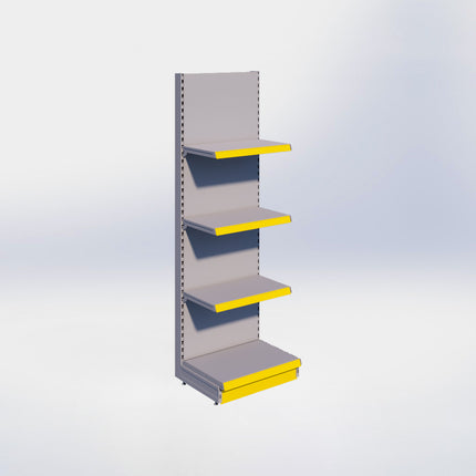 Wandstelling - H215 x B66,5 x D47 cm - 4 niveaus - Grijs