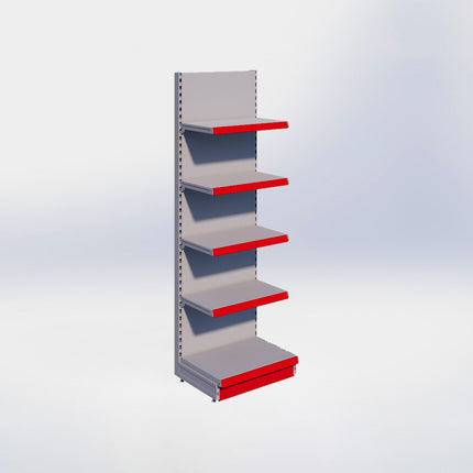 Wandstelling - H215 x B66,5 x D47 cm - 5 niveaus - Grijs