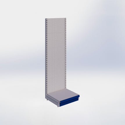 Wandstelling perforatie - H215 x B66,5 x D57 cm - 1 niveau - Grijs