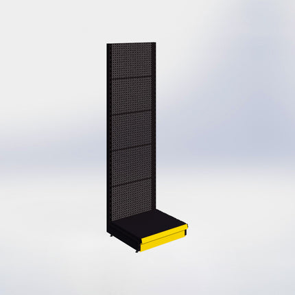 Wandstelling perforatie - H215 x B66,5 x D57 cm - 1 niveau – Zwart