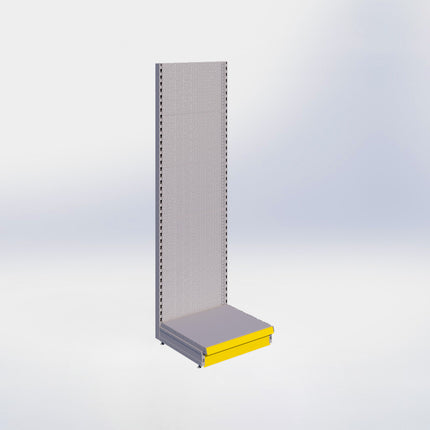 Wandstelling perforatie - H215 x B66,5 x D57 cm - 1 niveau - Grijs