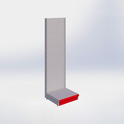 Wandstelling perforatie - H215 x B66,5 x D57 cm - 1 niveau - Grijs