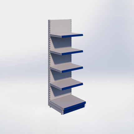 Wandstelling - H215 x B66,5 x D57 cm - 5 niveaus - Grijs